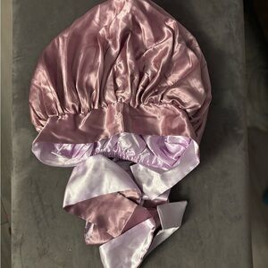 Silky Pink Bonnet with Ribbon